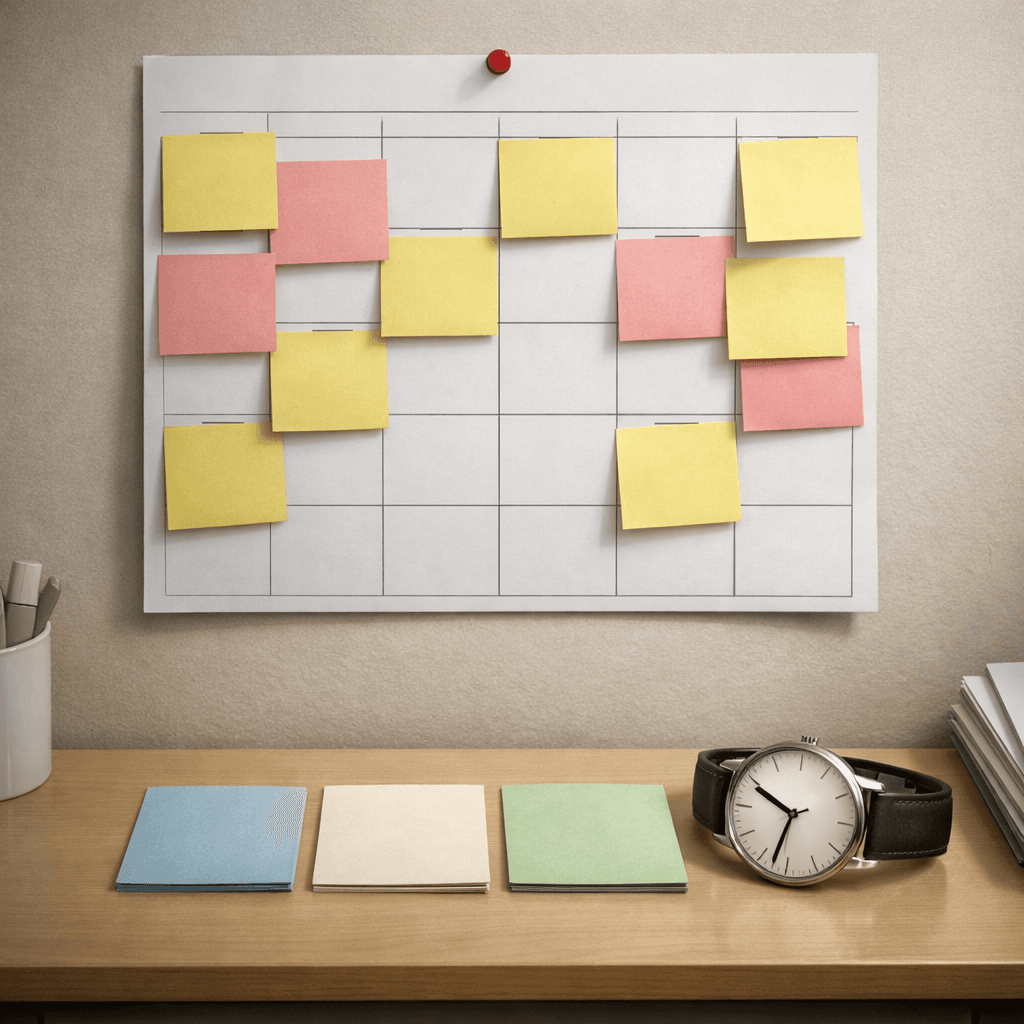 Calendar with covered dates and upside-down appointment cards illustrating how gaps in medical treatment impact legal funding decisions.